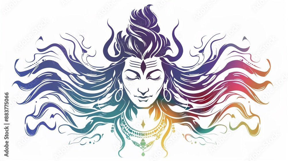 Abstract illustration of Shivratri Greeting Card Design.vector illustration Abstract illustration of Shivratri Greeting Card Design.vector illustration
