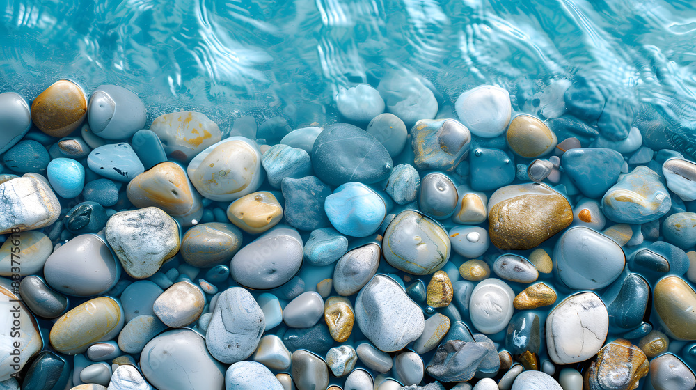 Web banner abstract smooth round pebbles sea texture background. Vacation holiday recreation on beach concept. Web banner abstract smooth round pebbles sea texture background. Vacation holiday recreation on beach concept.