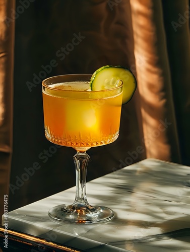 Chilled Glass with Amber Hues