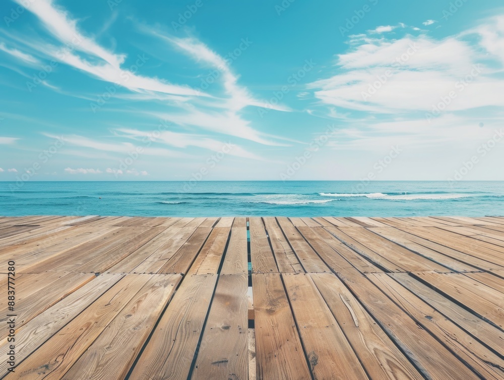 Coastal wooden floor view Coastal wooden floor view