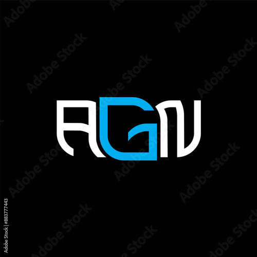 AGN logo design, AGN simple and modern logo. AGN luxurious alphabet design photo