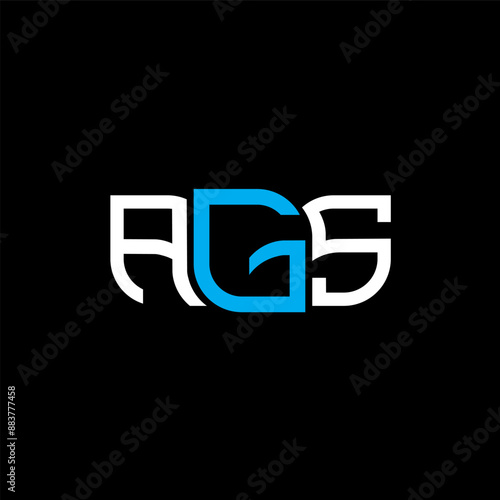 AGS logo design, AGS simple and modern logo. AGS luxurious alphabet design photo