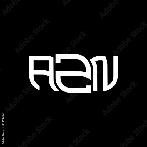 AZN logo design, AZN simple and modern logo. AZN luxurious alphabet design photo