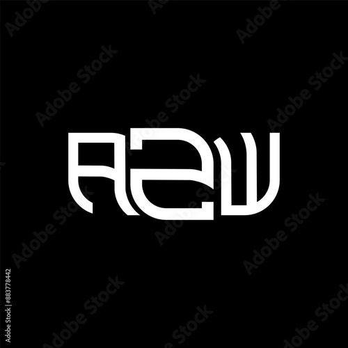 AZW logo design, AZW simple and modern logo. AZW luxurious alphabet design photo