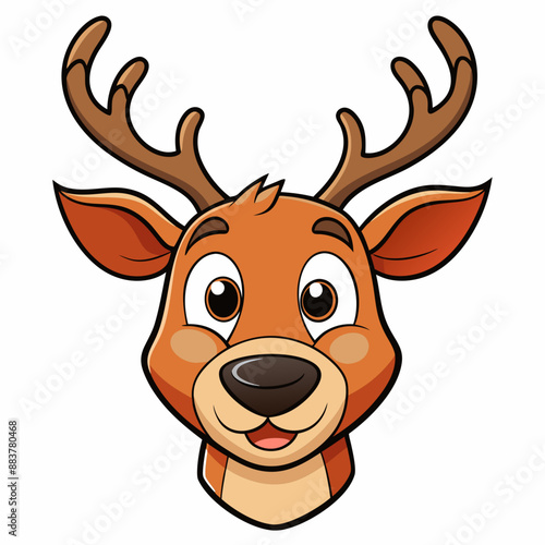 Christmas reindeer Vector Illustration, reindeer Vector Art, Christmas reindeer Silhouette, rudolph the reindeer cartoon Character icon © SvgDesignHub