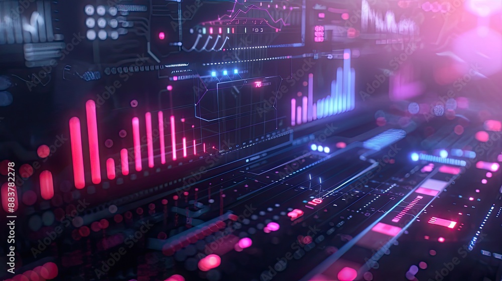 3D rendering. Futuristic user interface. Virtual reality. Artificial intelligence. 3D rendering. Futuristic user interface. Virtual reality. Artificial intelligence.