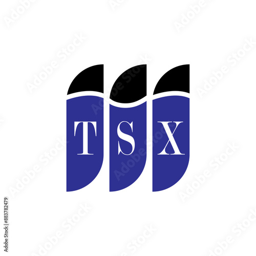 TSX letter logo design on white background. Creative  modern TSX letter logo design. Vector design. photo