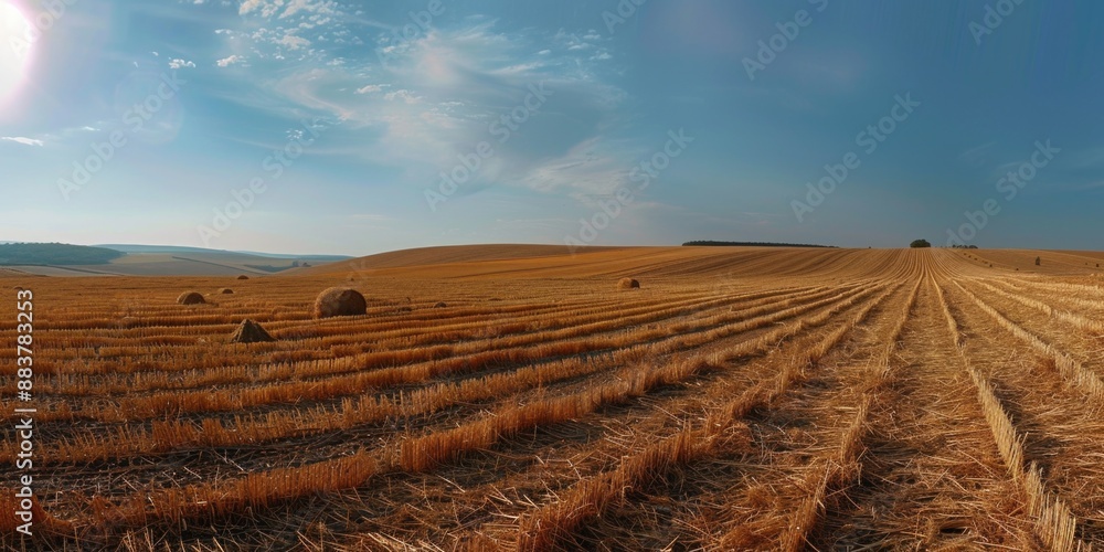 Hay Bales in Field Hay Bales in Field
