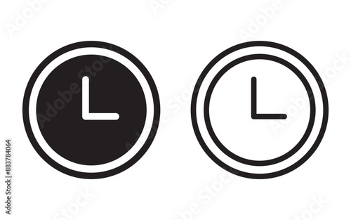 Clock icon set. Time icon vector. watch icon symbol, Time clock icons collection. Line clocks symbol isolated on white background