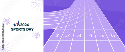 Race starting line sport,2024parisolympic