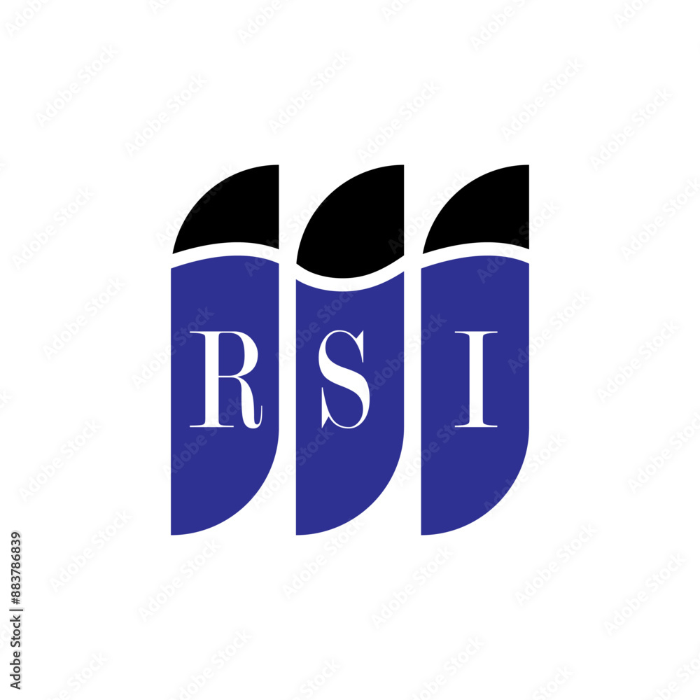RSI letter logo design on white background. Creative modern RSI letter logo design. Vector design. RSI letter logo design on white background. Creative modern RSI letter logo design. Vector design.