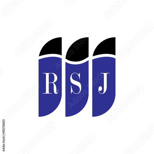 RSJ letter logo design on white background. Creative  modern RSJ letter logo design. Vector design. photo