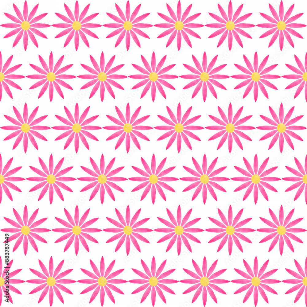 seamless pattern: purple with yellow flowers against white seamless pattern: purple with yellow flowers against white
