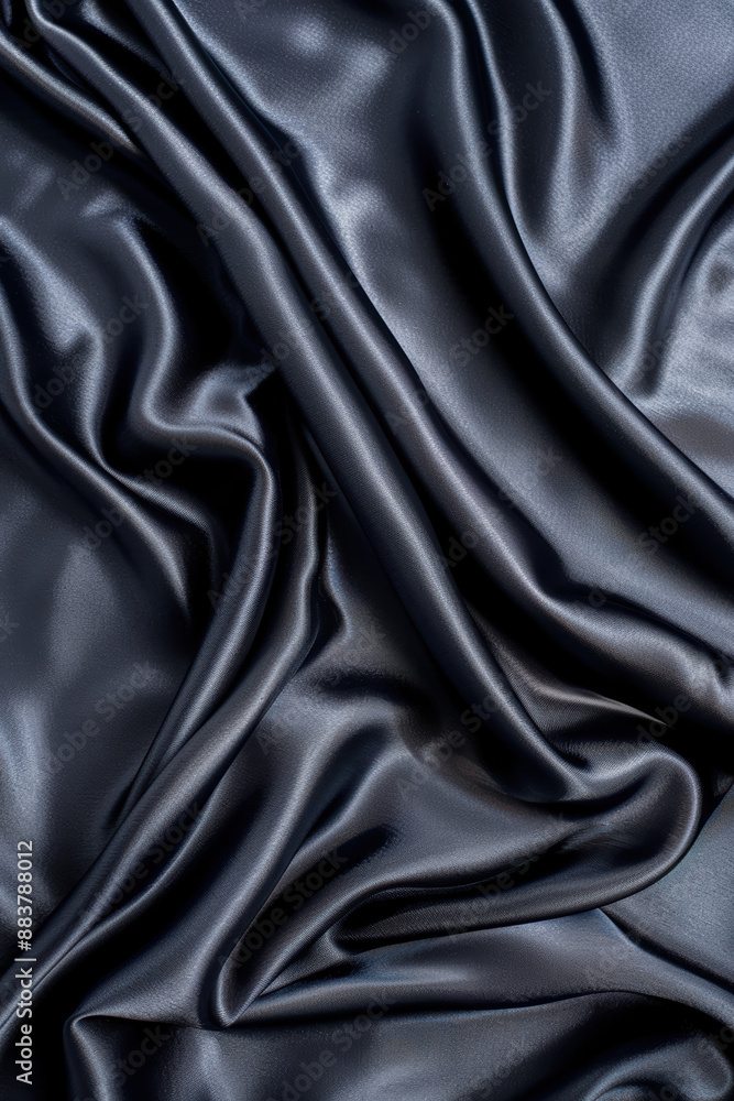 A close-up shot of smooth, black silk fabric with elegant folds, showcasing its luxurious texture and sheen, perfect for background or design projects. A close-up shot of smooth, black silk fabric with elegant folds, showcasing its luxurious texture and sheen, perfect for background or design projects.