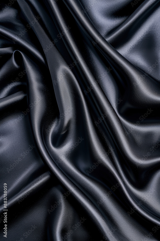 Luxurious black silk fabric texture background with elegant, smooth folds and glossy, shiny finish. Perfect for fashion, interior design, and textiles. Luxurious black silk fabric texture background with elegant, smooth folds and glossy, shiny finish. Perfect for fashion, interior design, and textiles.