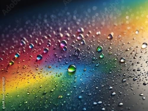 Generative AI. Check out this awesome rainbow water drop! It's like a mini rainbow in a drop of water! 