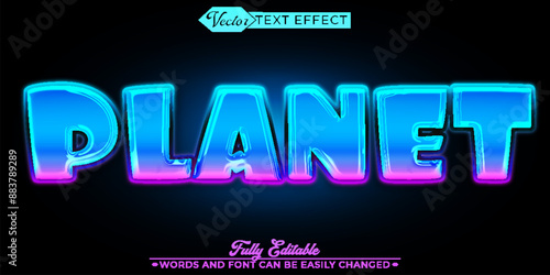 Planet  Vector Editable Text Effect Template