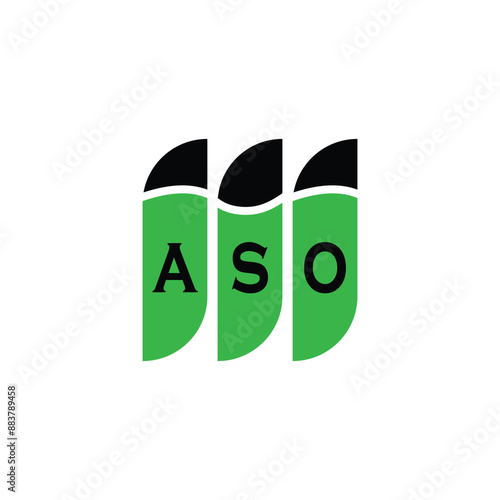 ASO letter logo design on white background. Creative  modern ASO letter logo design. Vector design.