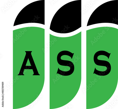 ASS letter logo design on white background. Creative  modern ASS letter logo design. Vector design.