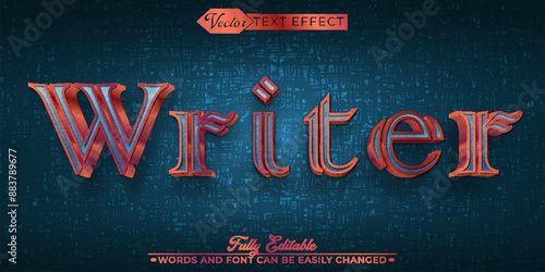  Writer Vector Editable Text Effect Template