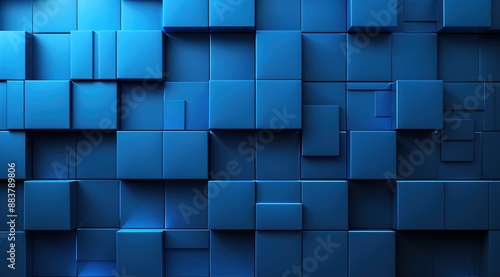 abstract blue background with cubes