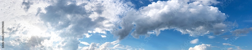 Panorama sky with cloud on a sunny day. Beautiful cirrus cloud.. Panorama sky with cloud on a sunny day. Beautiful cirrus cloud..