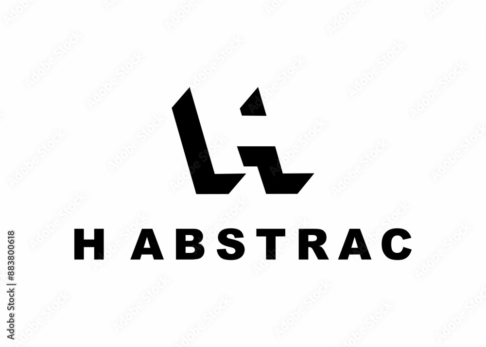 Fototapeta premium letter h abstract logo, design, Vector, illustration, creative icon, template