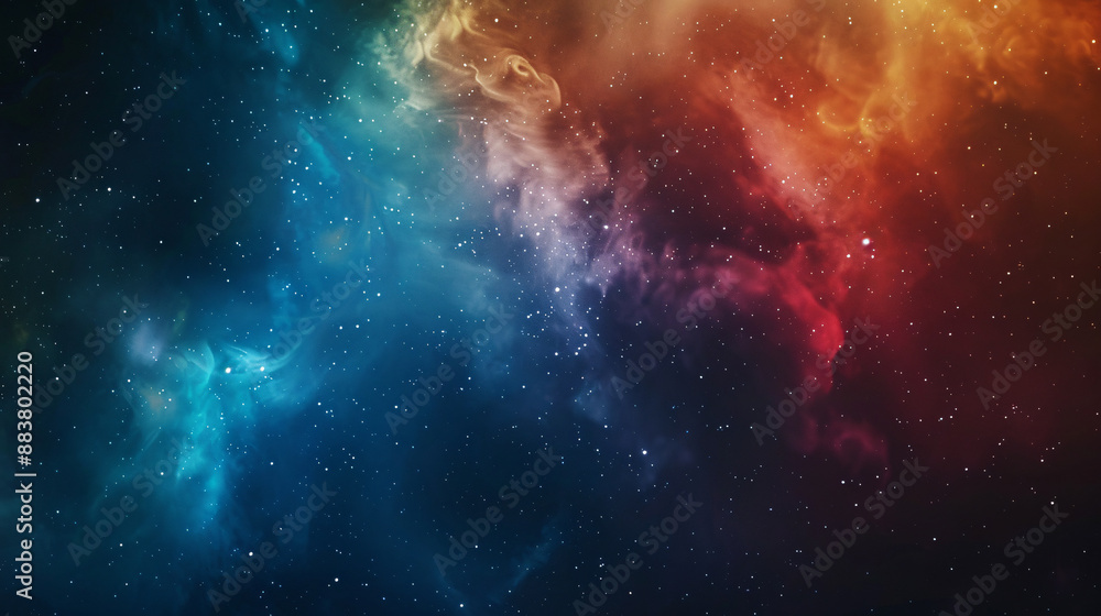 Colorful nebula in space with stars, smoke and space dust Colorful nebula in space with stars, smoke and space dust