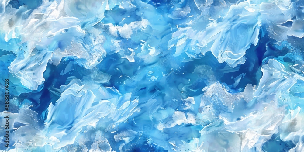 Blue and White Painting Close Up Blue and White Painting Close Up