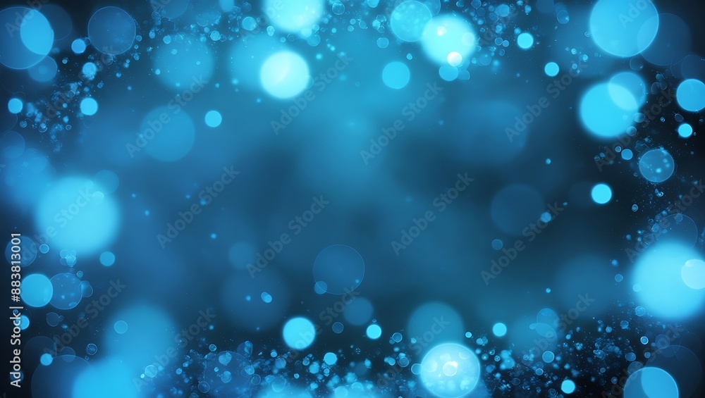 Blue Glow Particle Abstract Bokeh Background Blue Glow Particle Abstract Bokeh Background