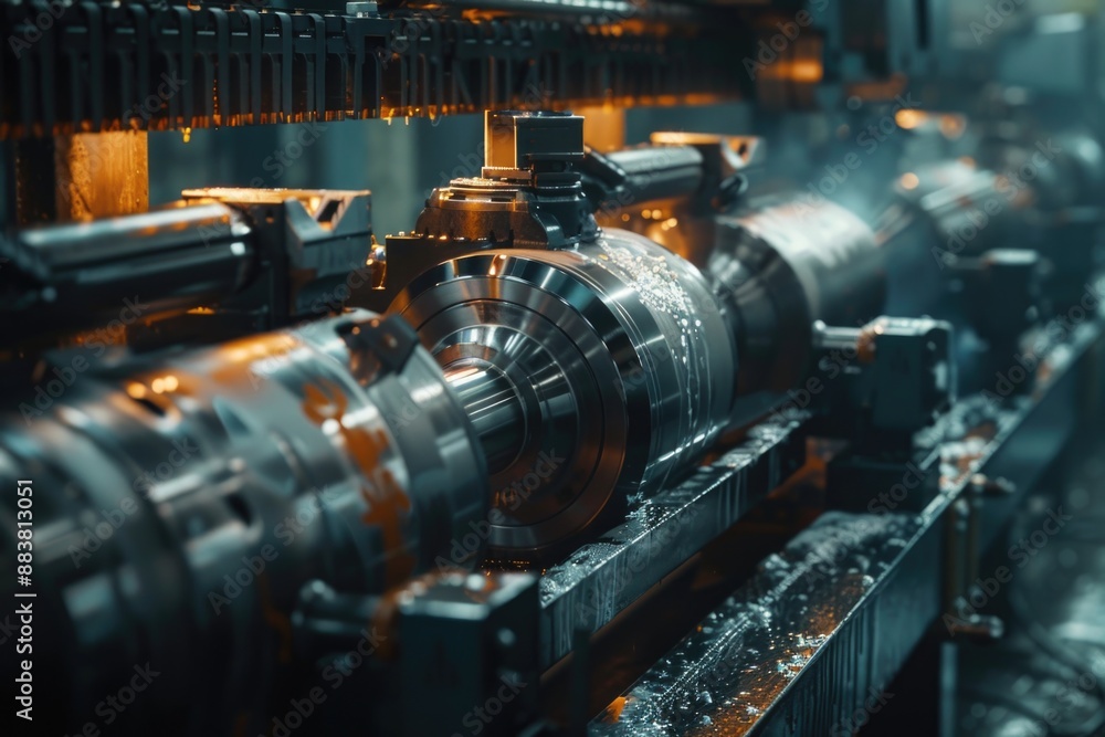 Obraz premium Industrial Machine Close-Up