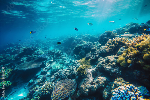 Wallpaper Mural beautiful underwater tropical coral reef scene Torontodigital.ca