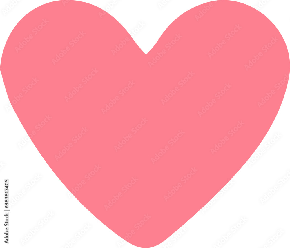 Simple pink heart shape on a white background. Simple pink heart shape on a white background.