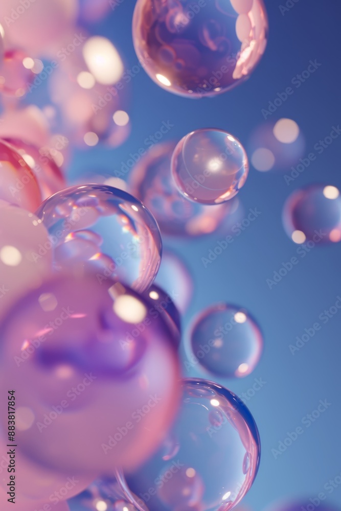 background with translucent floating spheres AI generated illustration background with translucent floating spheres AI generated illustration