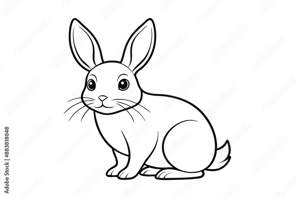 Cute bunny rabbit outline sketch vector illustration. Cute bunny rabbit outline sketch vector illustration.