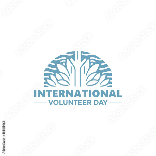 international voluntary day logo, voluntary day vector illustration, voluntary day poster design