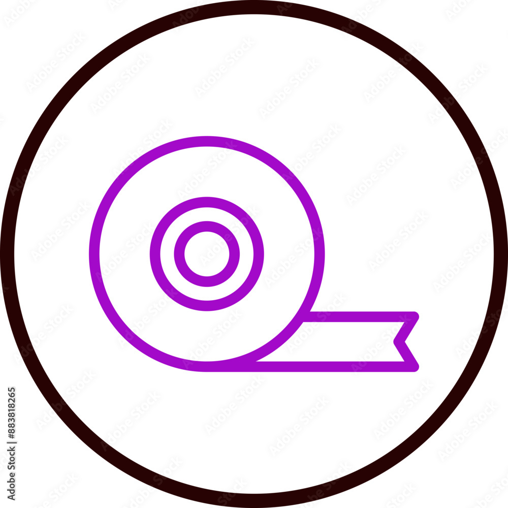 Insulating Tape Vector Line Purple Circle Black Insulating Tape Vector Line Purple Circle Black