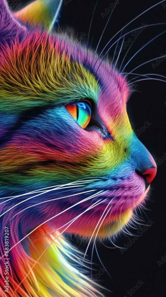 Fototapeta colorful cat