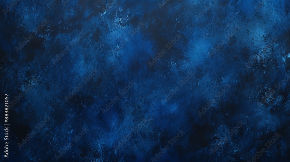 Fototapeta premium A broad canvas of blue graduating to black with a grainy texture AI generated illustration