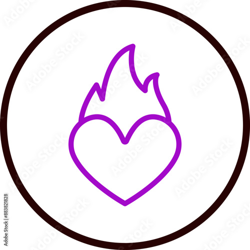 Passion Vector Line Purple Circle Black