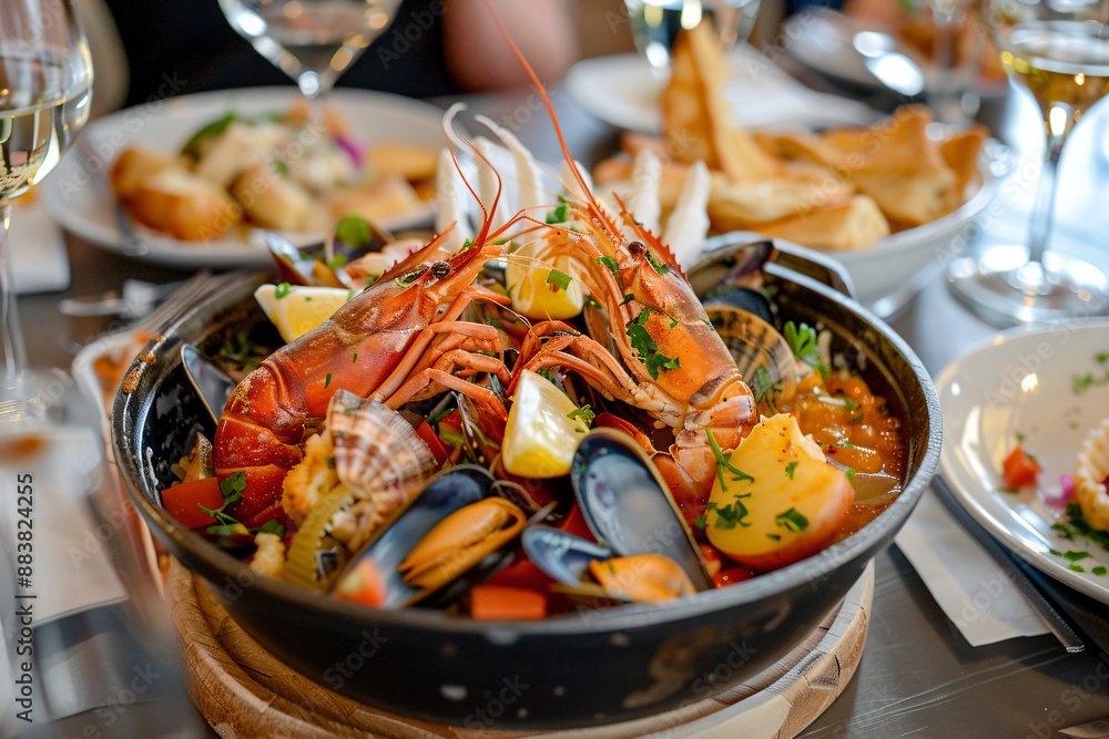 Seafood Stew with Prawns, Mussels and Clams. Seafood Stew with Prawns, Mussels and Clams.