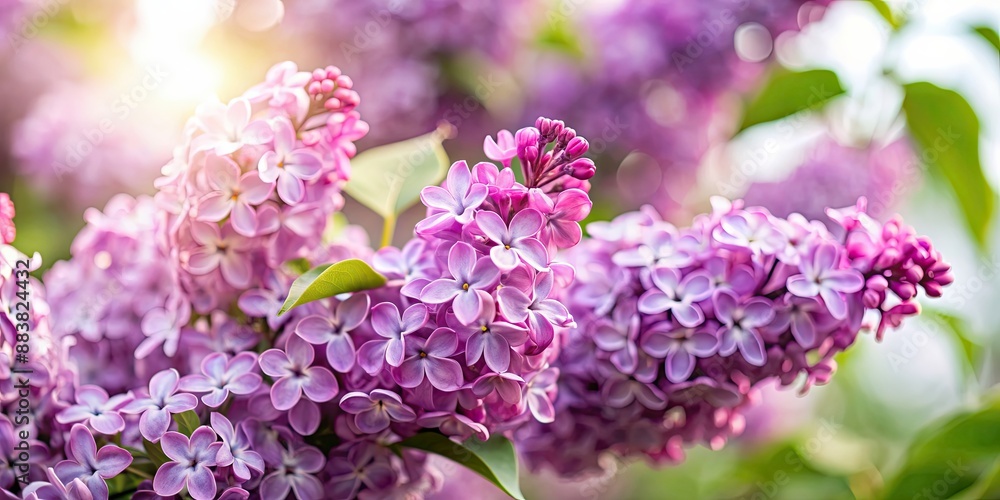 Close-up of vibrant lilac flowers in full bloom during spring, lilac, flowers, spring, blossoms, purple, vibrant, close-up Close-up of vibrant lilac flowers in full bloom during spring, lilac, flowers, spring, blossoms, purple, vibrant, close-up