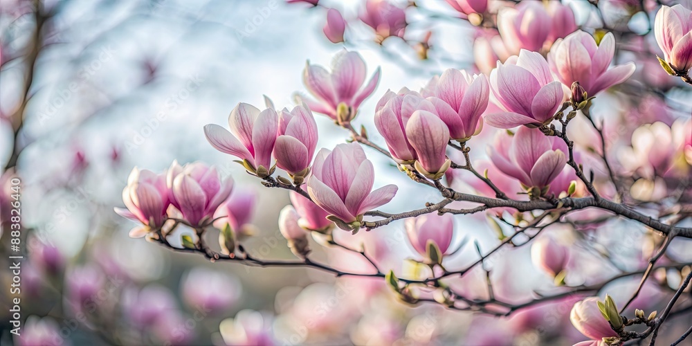 Pink spring magnolia flowers branch, spring, pink, magnolia, flowers, branch, nature, blooming, petals, pastel, delicate, seasonal Pink spring magnolia flowers branch, spring, pink, magnolia, flowers, branch, nature, blooming, petals, pastel, delicate, seasonal