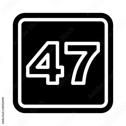 Free Download 47 Number Vector Glyph Icon Design - GFXLoad