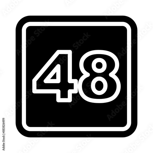 48 Number Vector Glyph Icon Design photo