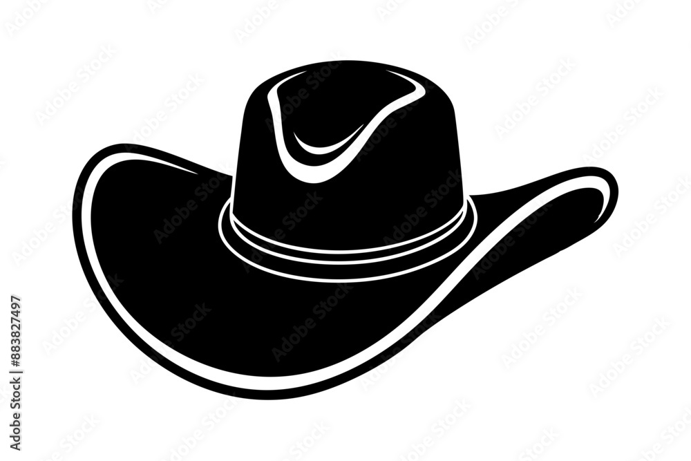 Cowgirl and Cowboy Hat SVG Silhouette Cowgirl and Cowboy Hat SVG Silhouette