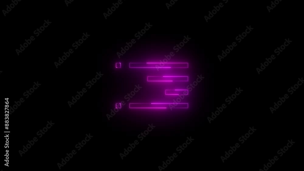 Neon bookmarks line icon pink glowing black background animation Neon bookmarks line icon pink glowing black background animation