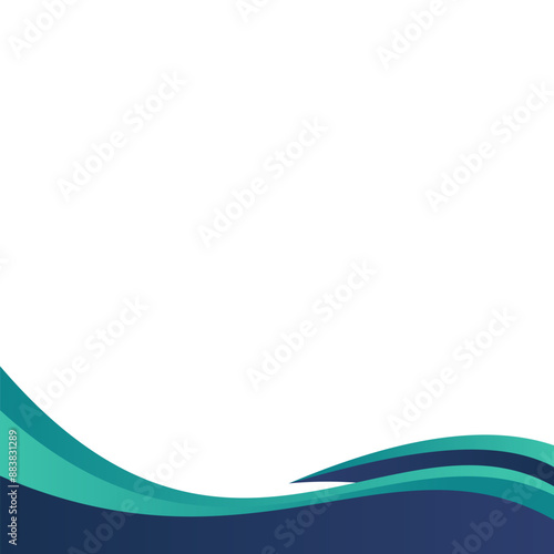 Abstract Modern Curved Footer