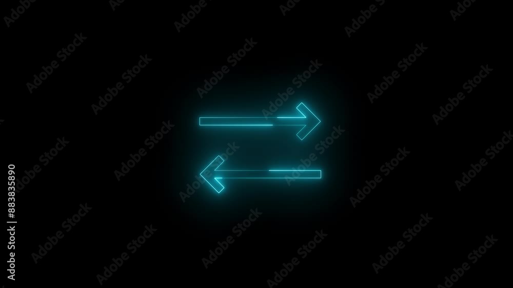 Neon switch icon green glowing black background animation Neon switch icon green glowing black background animation