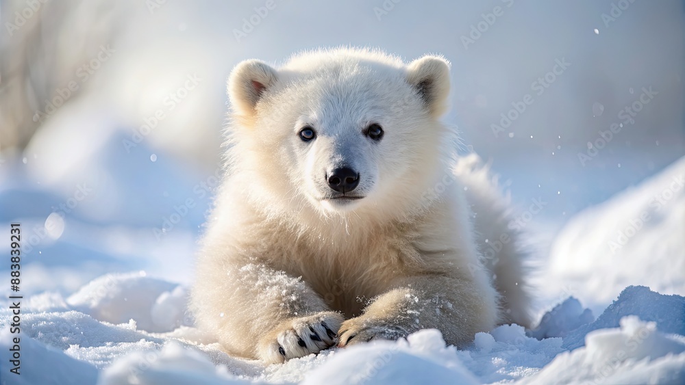 Adorable polar bear cub playing in the snow , polar bear, cub, baby, wildlife, cute, fluffy, arctic, playful, white, snow Adorable polar bear cub playing in the snow , polar bear, cub, baby, wildlife, cute, fluffy, arctic, playful, white, snow